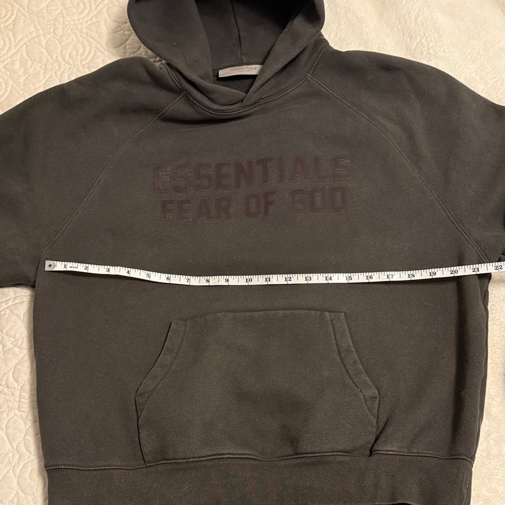 Fear of God Essentials Hoodie Charcoal Gray - Picture 8 of 11